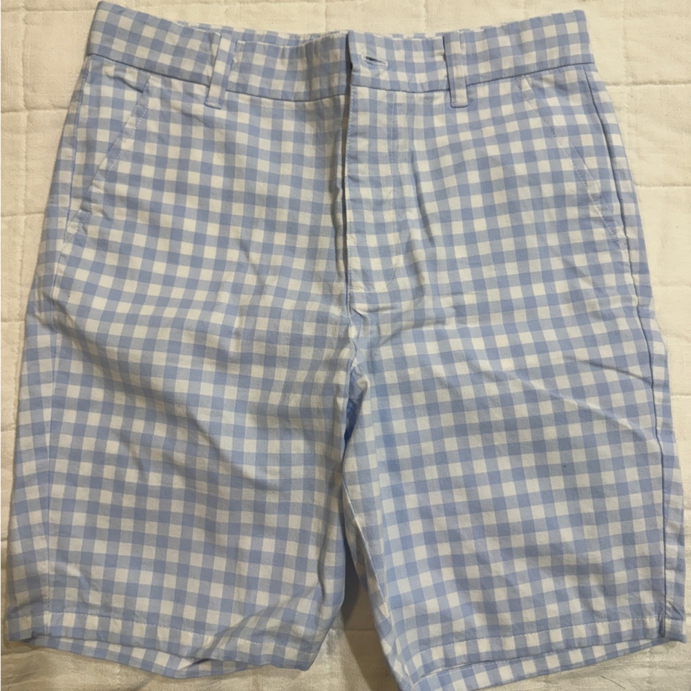 Boys Janie & Jack gingham shorts